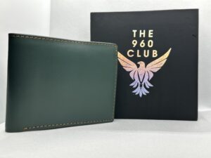 Cowhide Slim Leather Wallet (Hunter Green Color)
