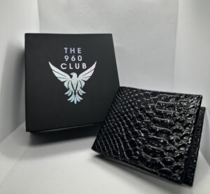 Premium Crocodile Leather Wallet (Black)