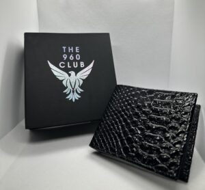 Premium Crocodile Leather Wallet (Black)