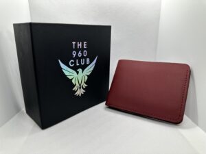 Premium Flate Grain Leather Wallet (Rust Red Color)