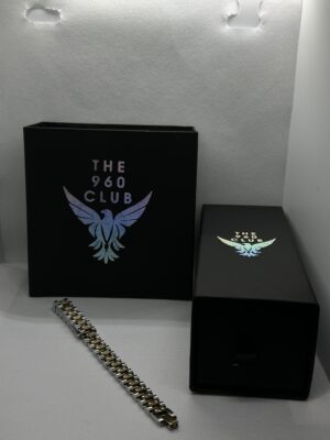 Stainless Steel Silver and Golden Wristband Bracelet