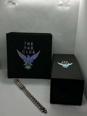 Stainless Steel Silver and Golden Wristband Bracelet